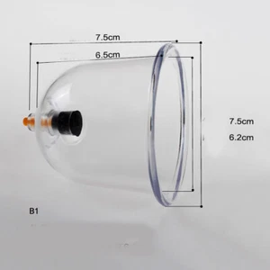 100 x Single Use Plastic Cupping / Hijama Therapy Vacuum Suction Cups B1 Size - Picture 1 of 2