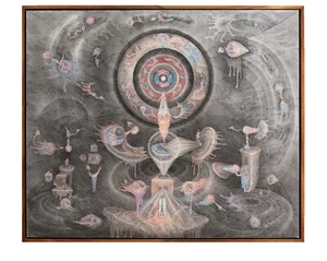 Fonkus maksudnya Focus | Putu Wirantawan - 59 x 70.7 in. | Meditative art - Picture 1 of 12
