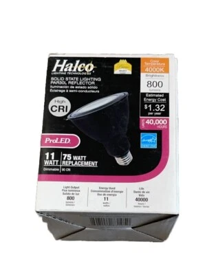 🔥(AN)Halco PROLED PAR30FL11L/940/BH LED Flood 11 W 4000 K CRI 90 E26 40° Dimma - Image 1 of 4