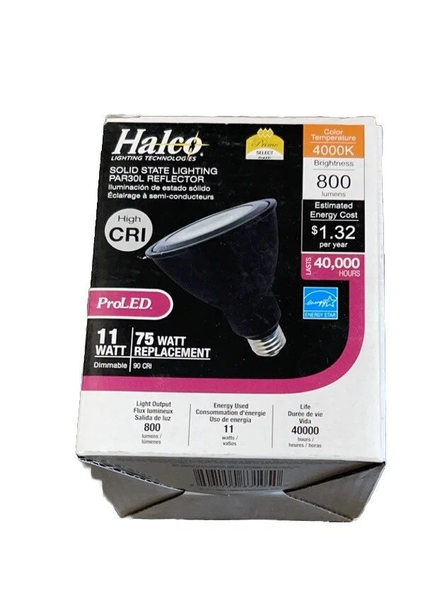 🔥(AN)Halco PROLED PAR30FL11L/940/BH LED Flood 11 W 4000 K CRI 90 E26 40° Dimma - Image 1 of 4