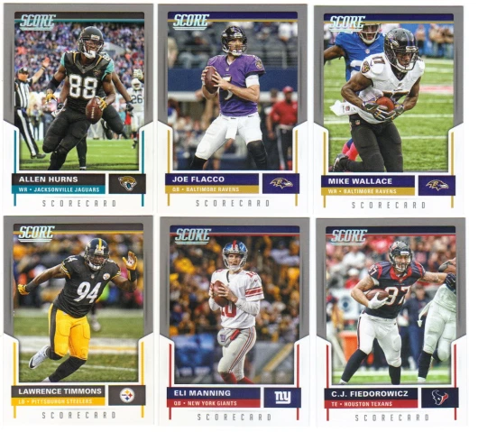2017 Panini Score Football -  Scorecard Parallels - Choose From Card #'s 1-440 - Image 1 of 1