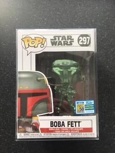 Funko Pop! Star Wars - Boba Fett #297 SDCC 2019 grün Chrom mit Pop Protector - Bild 1 von 12