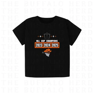 Kids 2025 Championship Buffalo Bandits Shirt, Baby Youth Bandits Lacrosse Tee - Picture 1 of 1