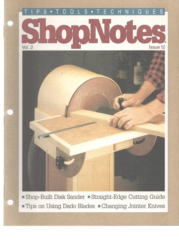 ShopNotes Magazine Vol. 2 Issue 12 (November 1993) Disk Sander Using Dado Blades - Image 1 of 1