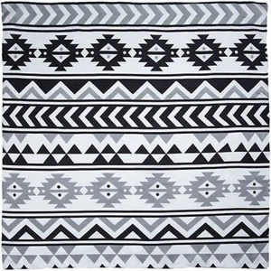 Wyoming Traders Wild Rag Southwest Print Black / White 100% Silk Scarf - 34.5" - Picture 1 of 2