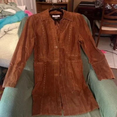 Chaqueta de cuero Bradley Bayou Longline grande  Foto 1 de 4