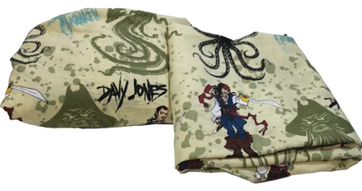 Juego de sábanas dobles Disney Piratas Caribe Davy Jones Kraken Jack Sparrow ropa de cama Foto 1 de 4