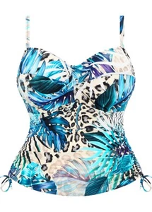 fantasie swim womens tankini top aegean blue twist from underwire size 36DD - Picture 1 of 6