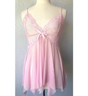 Avidlove Women’s Large Lingerie Lace Chemise Sleepwear Babydoll Teddy Pink EUC