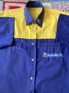 Vintage 90s Michelin Two Tone Work Racing Heritage Shirt - Picture 1 of 15