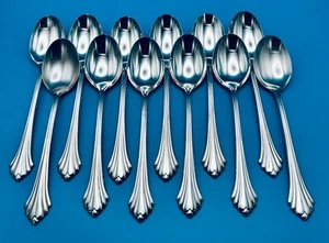 12er Set Oneida BANCROFT Oval Suppe Platz Löffel 6 7/8" Edelstahl Besteck - Bild 1 von 12