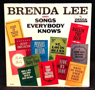 (NEW)  BRENDA LEE SINGS SONGS EVERYBODY KNOWS (RARE VINYL/ 1ST-1961 / MINT) - Image 1 of 4