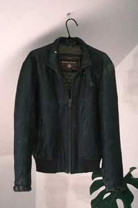 Marlboro Classics Vintage dunkelbraune Echtlederjacke Gr. M Made in India - Bild 1 von 19