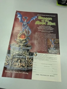 Vintage 2000s Dragon Of The Mist Fantasy Foundation Figurine Magazine Print Ad - Picture 1 of 3