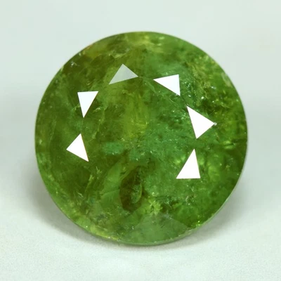 6.64 Cts_Round Brilliant Cut_100 % Natural Green Demantoid Garnet_Namibia - Image 1 of 4