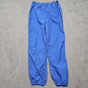 Vintage LL Bean Nylon Hiking Pants Men's M Blue Full Side Zip Shell Unlined - Picture 1 of 23