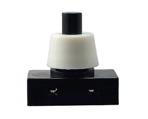 Interruttore di pressione da incasso per lampade 250V 2A nero - bianco - Foto 1 di 7