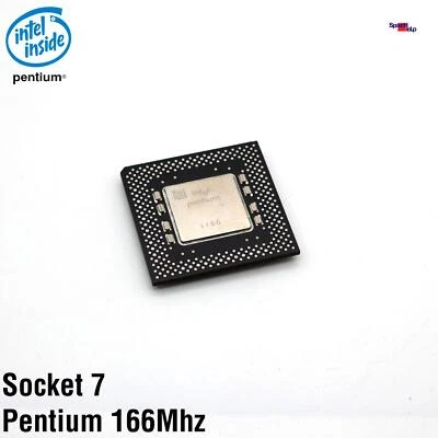 Cpu Intel Pentium 166mhz Sy037 P54c/P54cs Processor Socket 7 Sockel Fv80502166 - Image 1 of 2