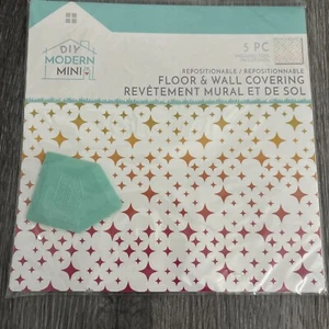 DIY Modern Mini Floor & Wall Covering-starburst 4 Sheets + 1 Smoothing Tool - Picture 1 of 5