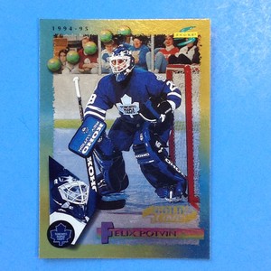 1994-95 Score Gold Line Felix Potvin #160 Hockey Card Goalie Toronto Maple Leafs