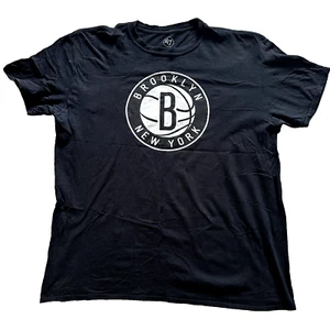 Vintage 90s Black T-shirt Size XXL Single Stitch Brooklyn New York Graphics - Picture 1 of 3