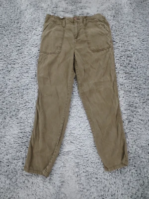 Pantalones Maurices Mujer 8 Verde Lyocell Algodón Cintura Reunida Pierna Cónica Utilidad Foto 1 de 4