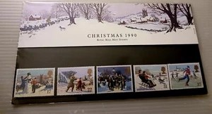 Weihnachten 1990 Royal Mail postfrische Briefmarken Präsentationspaket # 213 - Bild 1 von 2