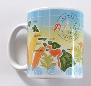 Hawaii Statehood 1959 Mug Hawaiian Island Chain Mug Aloha Mug Tiki Bar Decor Mug - Picture 1 of 6