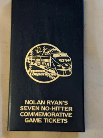 MLB Nolan Ryan No Hitter May 1991 Commemorative Plaque Tickets Card Lineup Cover
