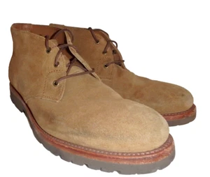 H. S. Trask Brown Steer Leather 12 M Ankle Suede Vibram Boots 12 Brown - Picture 1 of 7
