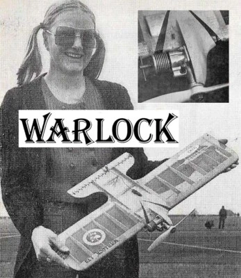 Model Airplane Plans (UC): Warlock 24" Combat for 1-1.5cc by Richard Evans - Image 1 of 3