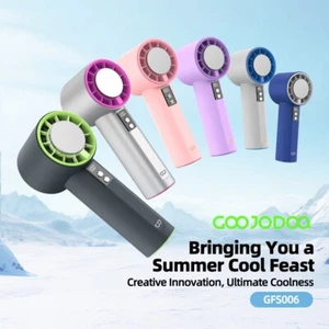 GOOJODOQ Mini Handheld Fan High-speed 100 Gear Adjustable Turbo Fast Cooling Fan - Picture 1 of 7