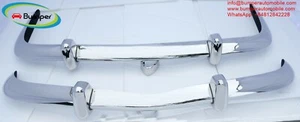 VW Karmann Ghia year (1956-1971) EU Style bumper Kit polished like chrome new - Picture 1 of 8