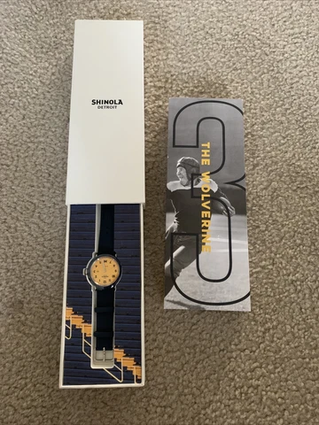 Shinola Michigan Wolverines Detrola Watch Cover
