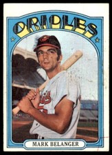 1972 TOPPS MARK BELANGER BALTIMORE ORIOLES #456