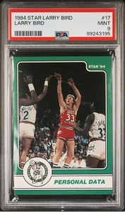 1984 STAR LARRY BIRD DATI PERSONALI #17 PSA 9 Low Pop - Foto 1 di 2