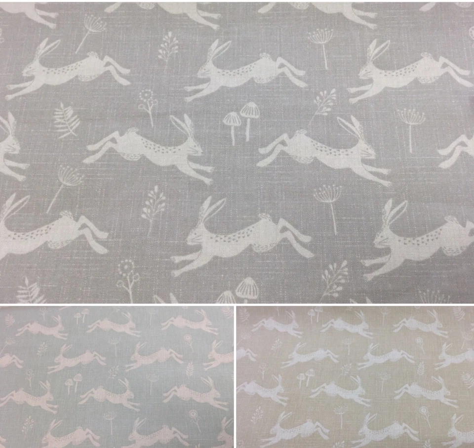 *NEW* Fryetts JUMP Leaping HARES Cotton Print Fabric.Upholstery/Curtains/Crafts