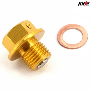 Gold Magnetic Oil Drain Plug Bolt For SUZUKI RMZ250 2007-2018 DRZ400S 2000-2007 - Foto 1 di 6
