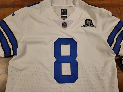Troy Aikman White Nike Cowboys Super Bowl 27 Jersey Mens Large Cover