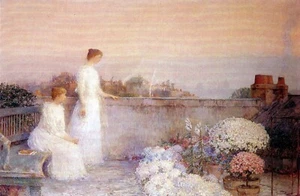 Twilight von Childe Hassam Giclée Kunstdruck Reproduktion auf Leinwand - Bild 1 von 1