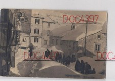 CAPRACOTTA ISERNIA FOTOCARTOLINA PIAZZA MUNICIPIO NEVE ANIMATA FPNV 1937 SUPER