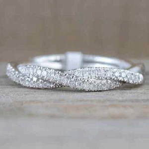 Precioso Anillo Circón Cúbico Mujer Plata 925 Aniversario Joyería Talla 6-10. - Imagen 1 de 4