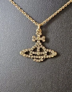 Vivienne Westwood Necklace Griselda Mini Orb Gold & Swarovski Crystals - Picture 1 of 6