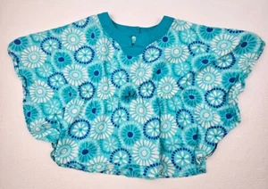 Gymboree Aqua Summer Blue Tile Pattern Little Girls Size 4 Butterfly Top 2012 - Picture 1 of 7