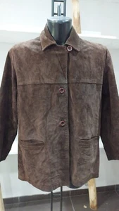 Used Genuine Leather Jacket For Men Brown Size 44 - PGC043PI - Picture 1 of 7