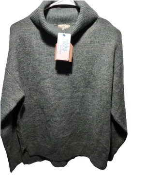 NUEVO CON ETIQUETAS SUÉTER KORI CUELLO ALTO TALLA S VERDE C39 Foto 1 de 4