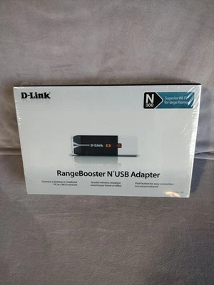 D-Link RangeBooster Wireless N USB Adapter DWA-140 Wireless N-300 New In Package - Image 1 of 3