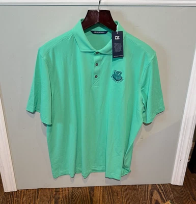 CUTTER & BUCK STRETCH POLY GREEN GOLF SHIRT og Mens Size XL - NEW with TAGS!! - Image 1 of 4