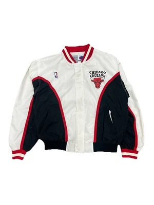 Chaqueta Campeón Blanca Grande Chicago Bulls Hombre Calentamiento Años 90, NBA Jordan Foto 1 de 4