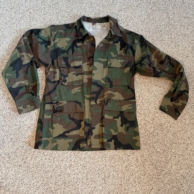 Propper Vtg U.S. Military Camo Shirt Men’s Medium Paintball Paint Splattered  - Image 1 of 4